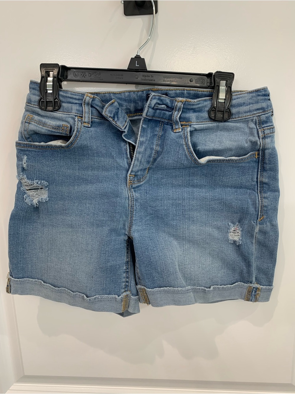 Gap kids Light Blue Distressed Denim Shorts
